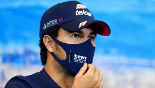 Checo Pérez en conferencia de prensa