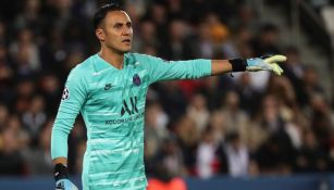 Keylor Navas durante un partido con PSG