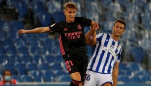 Martin Odegaard durante un partido con Real Madrid