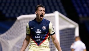 Federico Viñas festeja una diana con América 