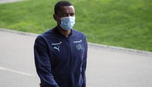 Manuel Akanji durante una concentración con Suiza 