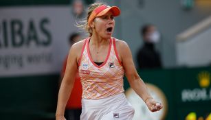 Kenin grita tras ganar un punto en Semifinales