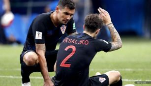 Vrsaljko en un partido con Croacia