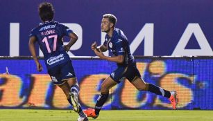 Barrera celebra gol del triunfo ante Querétaro