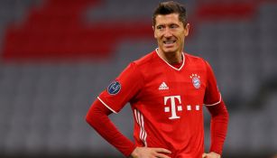 Robert Lewandowski en un partido con el Bayern Munich 