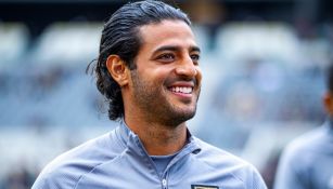 Carlos Vela durante un partido con LAFC