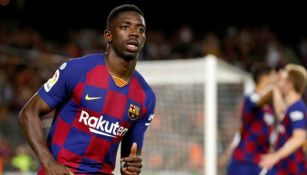 Dembélé en partido con Barcelona