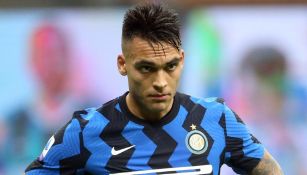 Lautaro Martínez durante un partido con Inter de Milan