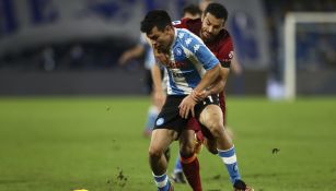 Chucky Lozano jugando con Napoli