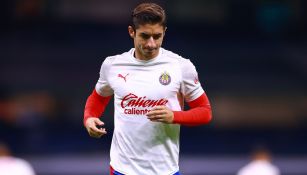 Brizuela, en un calentamiento con Chivas