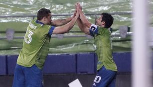 Sounders en festejo de gol