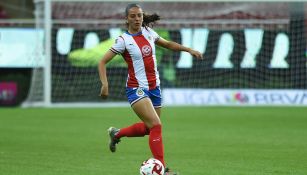 Daniela Pulido en un partido con Chivas