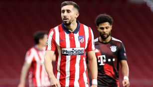 Héctor Herrera durante un duelo con el Atlético de Madrid 