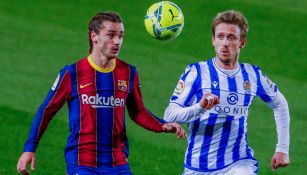 Griezmann durante el duelo ante la Real Sociedad 