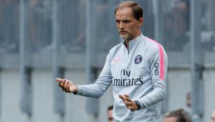 Thomas Tuchel durante una sesión con el PSG 