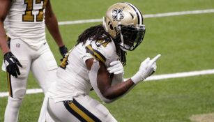 Alvin Kamara tras anotar touchdown con los Saints