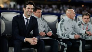 Solari, durante un juego del Real Madrid