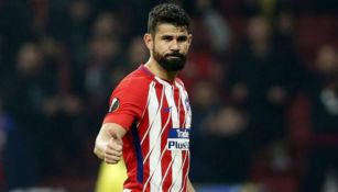 Diego Costa durante un duelo con el Atlético de Madrid 