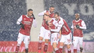 Jugadores del Arsenal celebrando un gol