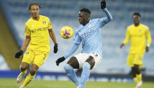 Benjamin Mendy, en juego del City