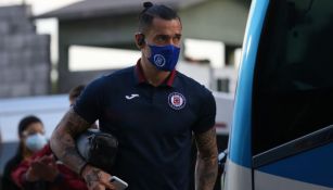 Milton Caraglio previo a un partido con el Cruz Azul