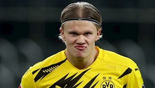 Erling Haaland durante un partido con Borussia Dortmund