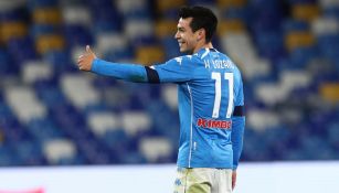 Chucky Lozano jugando con Napoli