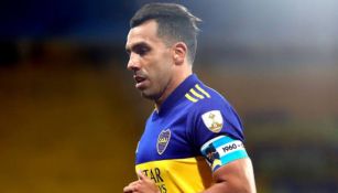 Carlos Tevez en partido con Boca