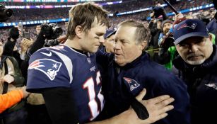 Tom Brady junto a Bill Belichick