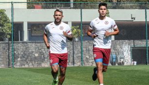  Walter Montoya y Guillermo Fernández en práctica con Cruz Azul