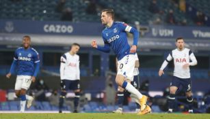 Festejo de gol contra el Tottenham en FA Cup 