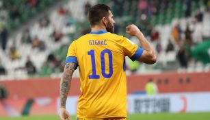 Gignac festeja un gol con Tigres