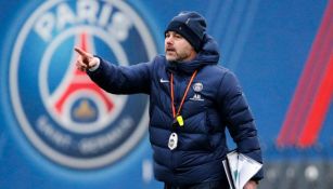 Mauricio Pochettino en práctica del París Saint-Germain 