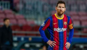 Lionel Messi tras la derrota ante el PSG en Camp Nou 