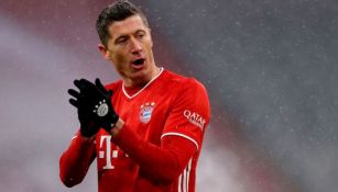 Lewandowski en festejo con el Bayern Munich 