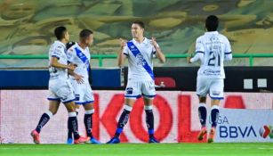 Puebla en festejo de gol