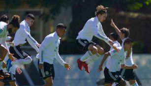 Jugadores del Tri Sub 23 entrenan en el CAR