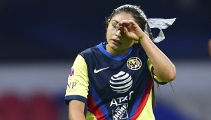 Jana Gutiérrez, se lamenta tras descalabro ante Chivas