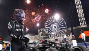 Lewis Hamilton en el GP de Bahrein