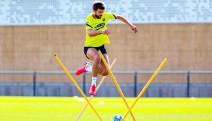 Gerard Piqué durante un entrenamiento con el Barcelona 