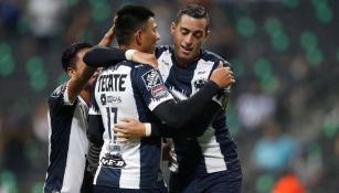 Rayados en festejo de gol