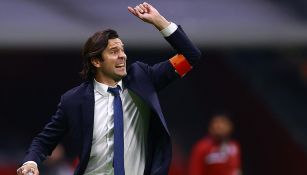 Santiago Solari  en partido con el América