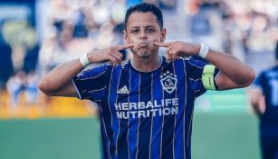 Javier Hernández durante un partido con LA Galaxy