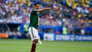 Rafa Márquez durante un partido con el Tri