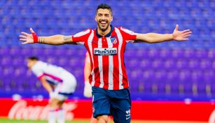 Luis Suárez tras anotar un gol a favor del Atlético de Madrid