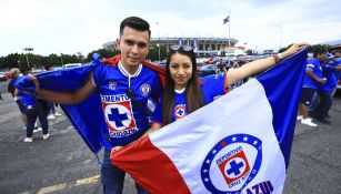 Aficionados de Cruz Azul previo a la Final de Vuelta