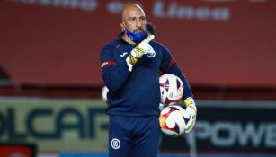 Conejo Pérez en entrenamiento con Cruz Azul