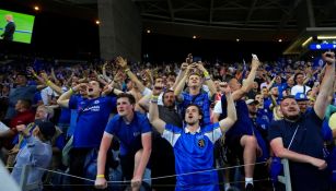 Aficionados del Chelsea en el Estadio Do Dragao