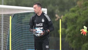 Marchesín durante un entrenamiento con Argentina