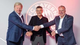 Rummenigge y Oliver Kahn tras anunciar su salida 